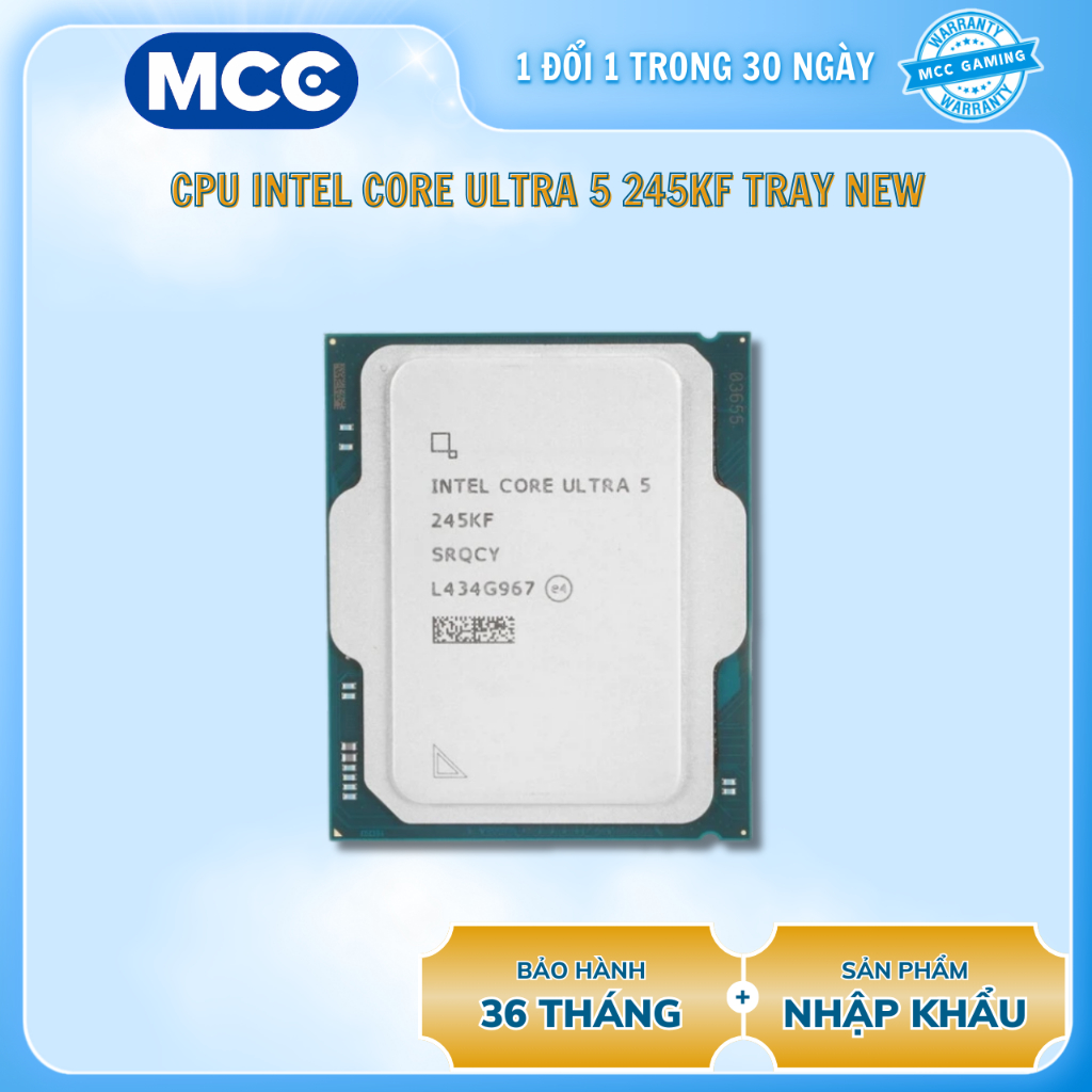 [ Full VAT ] CPU Intel Core Ultra 5 245KF / Ultra 7 265KF Tray New