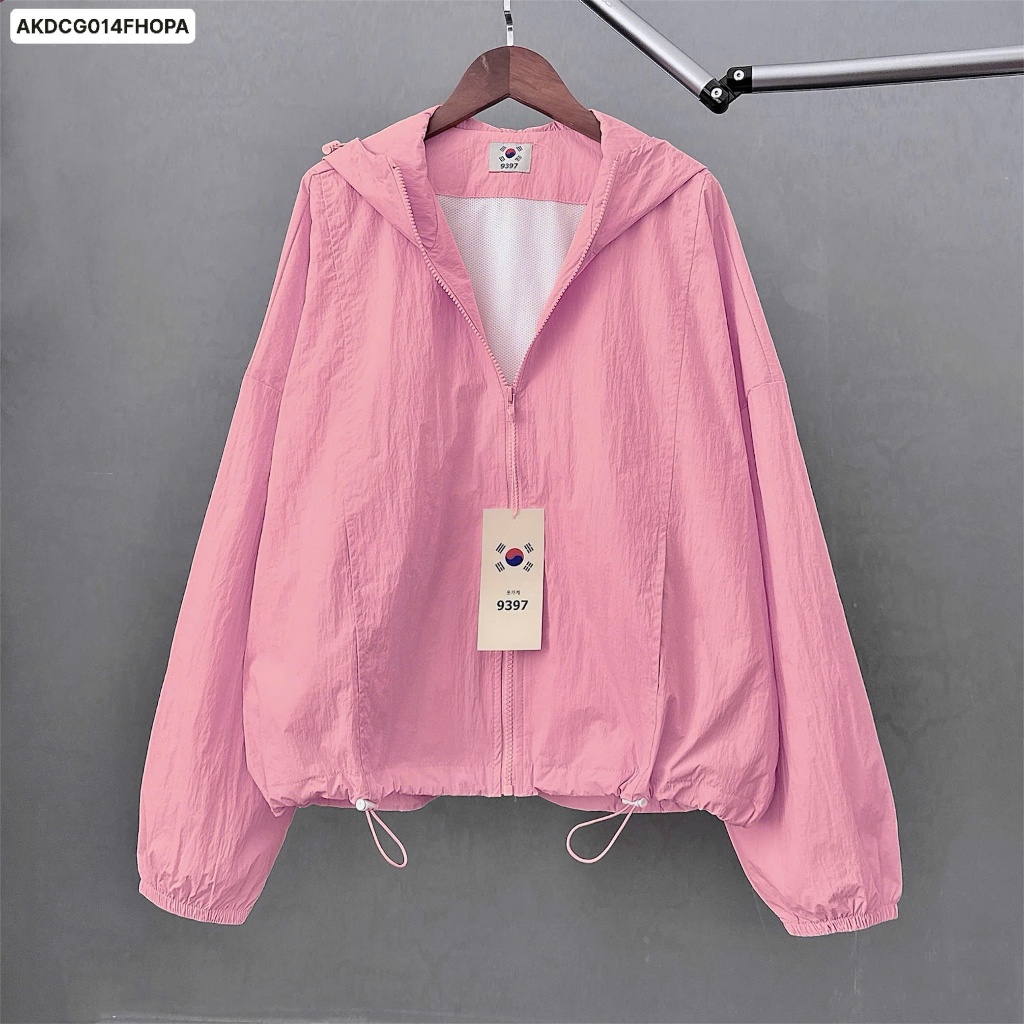 Áo khoác dù trượt nước 9397Closet, lót lưới thoáng mát, form trẻ trung năng động, chống nắng TT