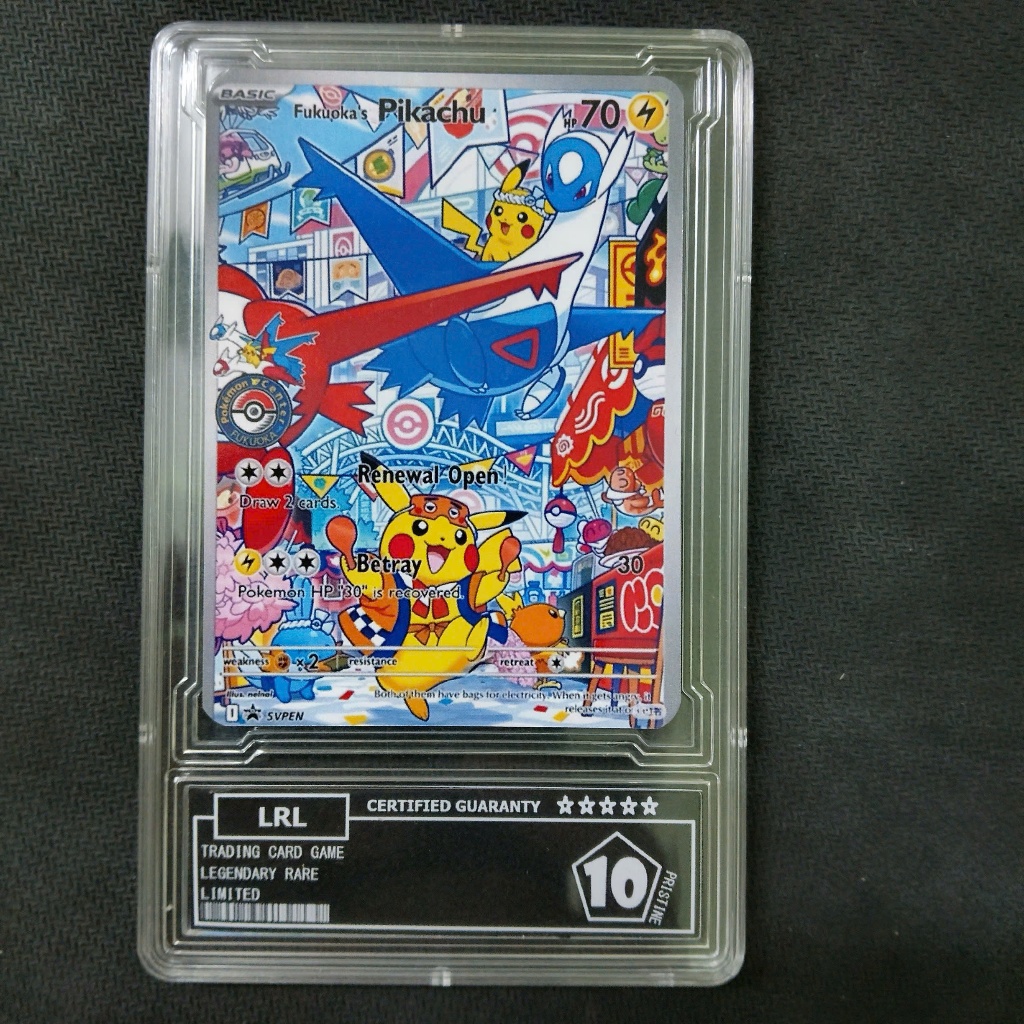 Thẻ slab pokemon Fukuoka s Pikachu graded 10 d83 7