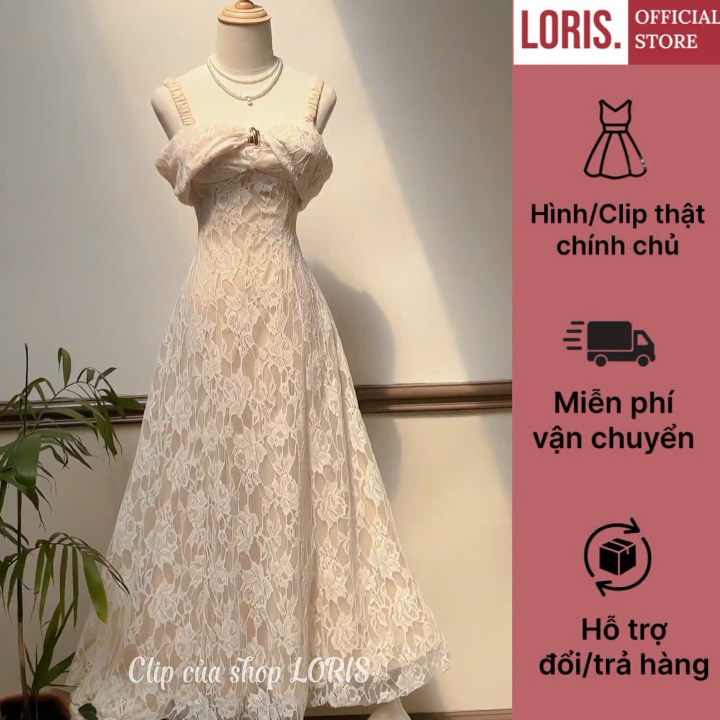 LORIS - Clanny dress, đầm dài đi tiệc trễ vai