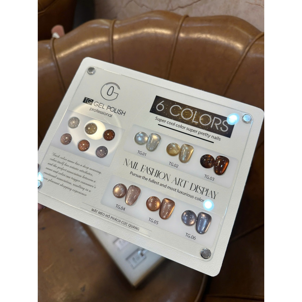 Sơn móng gel TG. Dung tích 15m/lọ. Nhãn hàng TG nail-Combo 6 màu MMHP-CB1230