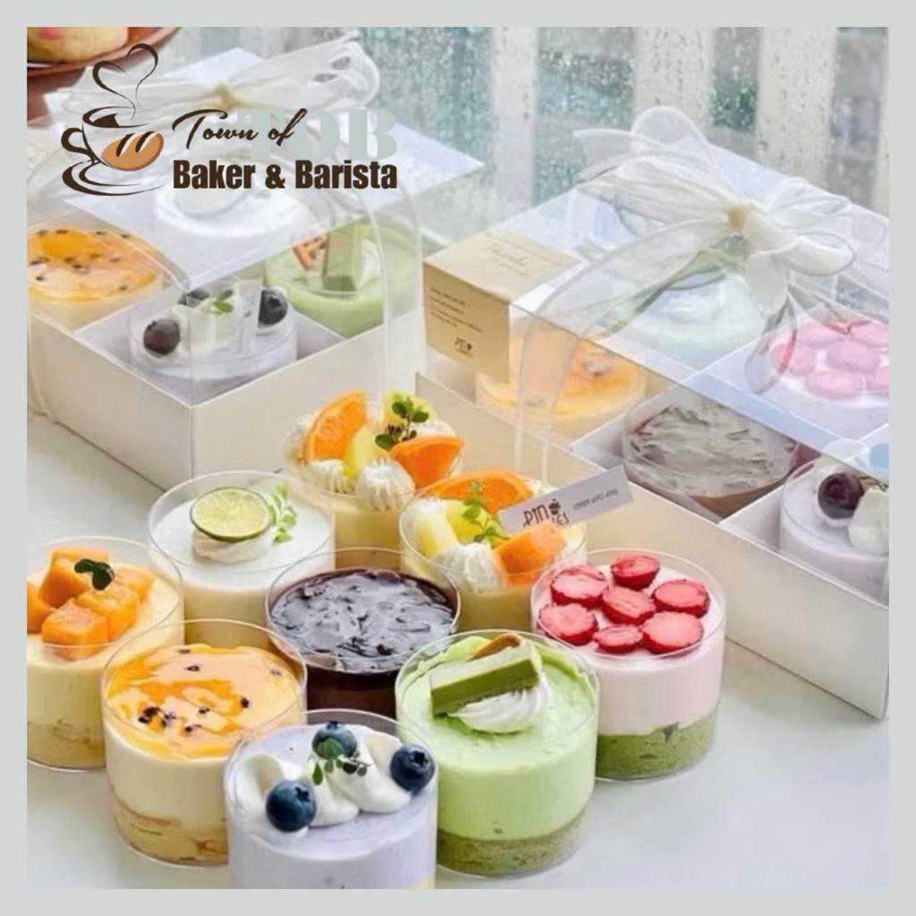 Set 50 HỦ MICA TRÒN ĐỰNG BÁNH 200ml - LY ĐỰNG BÁNH MOUSSE, TIRAMISU, PANNA COTTA - Mã SP: GD2016 - T