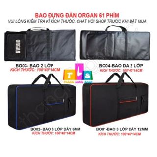 Bao Đựng Đàn Organ / Keyboard 61 Phím 100x40x14cm Chống Sốc, Chống Nước Có Ngăn Phụ, Quai Đeo Vai