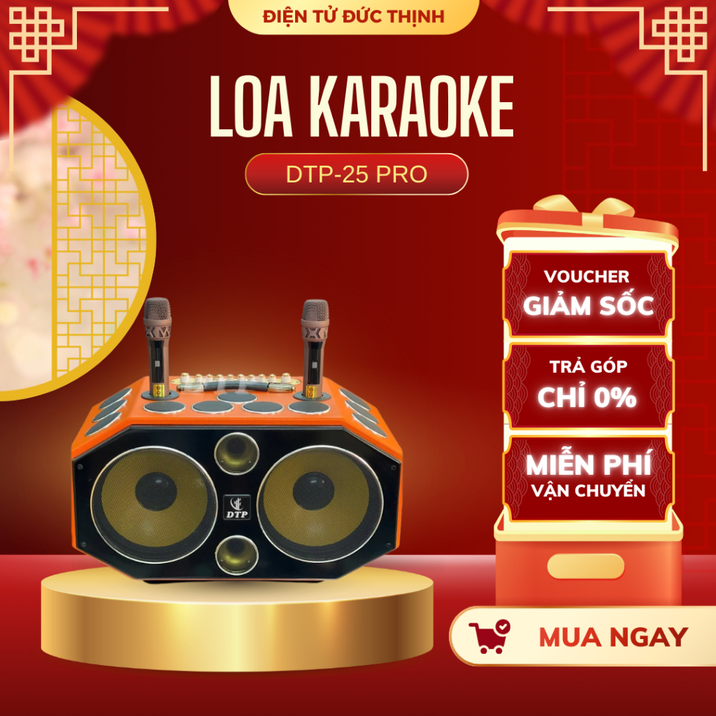 (VỪA MỞ BÁN) LOA KARAOKE XÁCH TAY 25 ĐƯỜNG TIẾNG BASS 25CM DTP-25 PRO, LOA KÉO KARAOKE CÔNG SUẤT LỚN