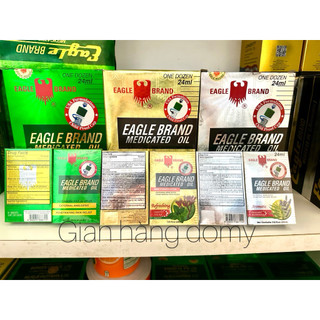 [Hàng Mỹ]Dầu Gió EAGLE BRAND  Vàng ,Xanh ,trắng Con Ó 2 Nắp 24ml