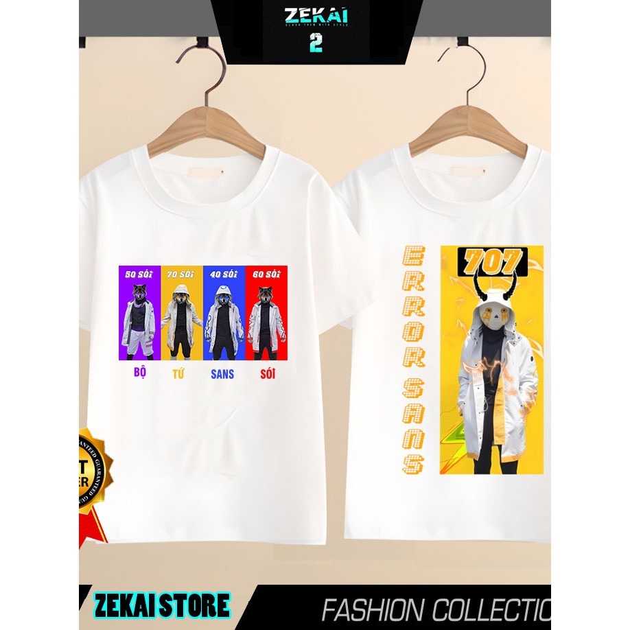 Áo Thun Glich 504 Sans - Error Sans 707 Sans Omni | Tứ Sans Đại Chiến cho bé cực hot
