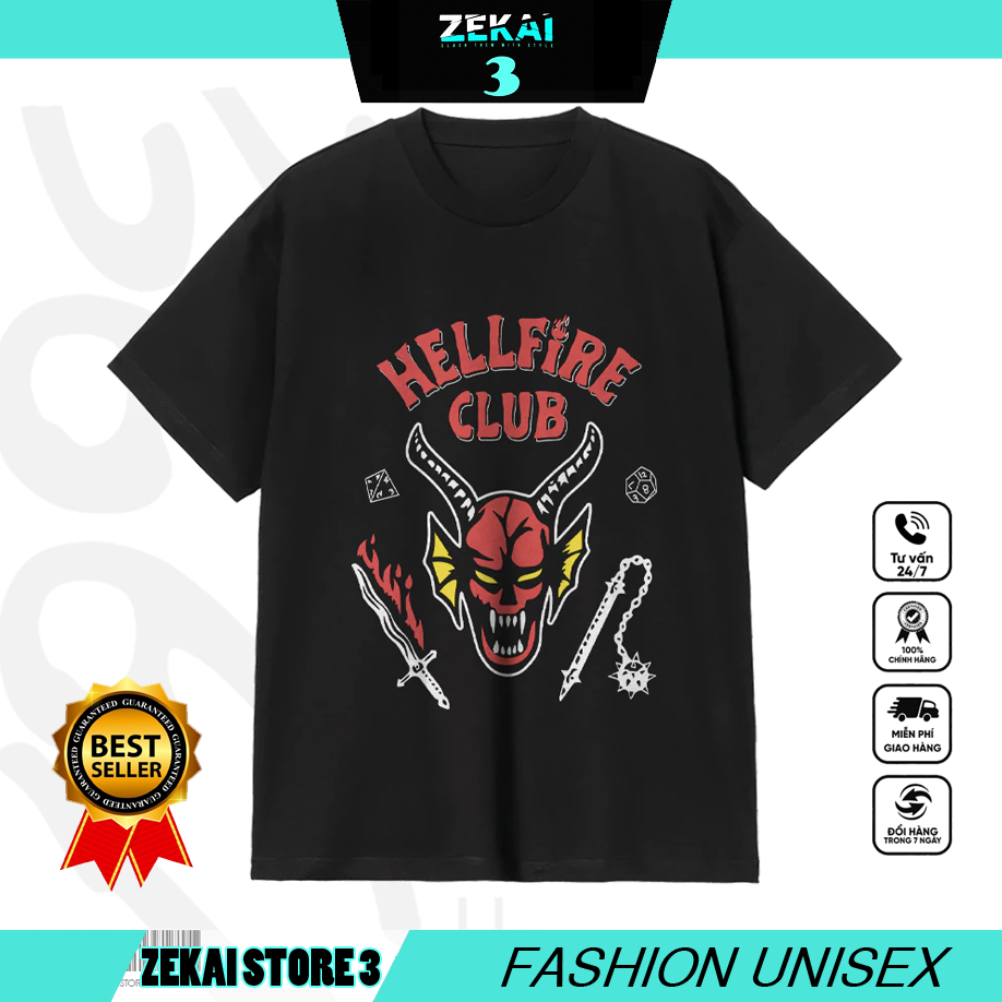 Áo thun hình Stranger Things HELLFIRE CLUB - Seishiro Nagi Blue Lock cực chất giá rẻ mẫu HOT bán chạ