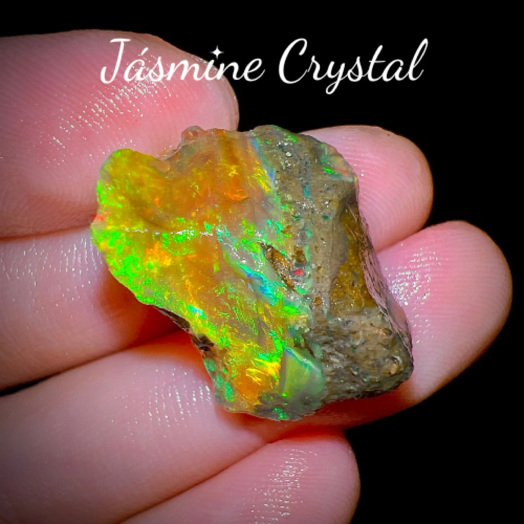 [17 carat] Đá OPAL Thô Jásmine Crystal Sưu Tầm Cao Cấp Lửa Đậm (1 viên như hình)