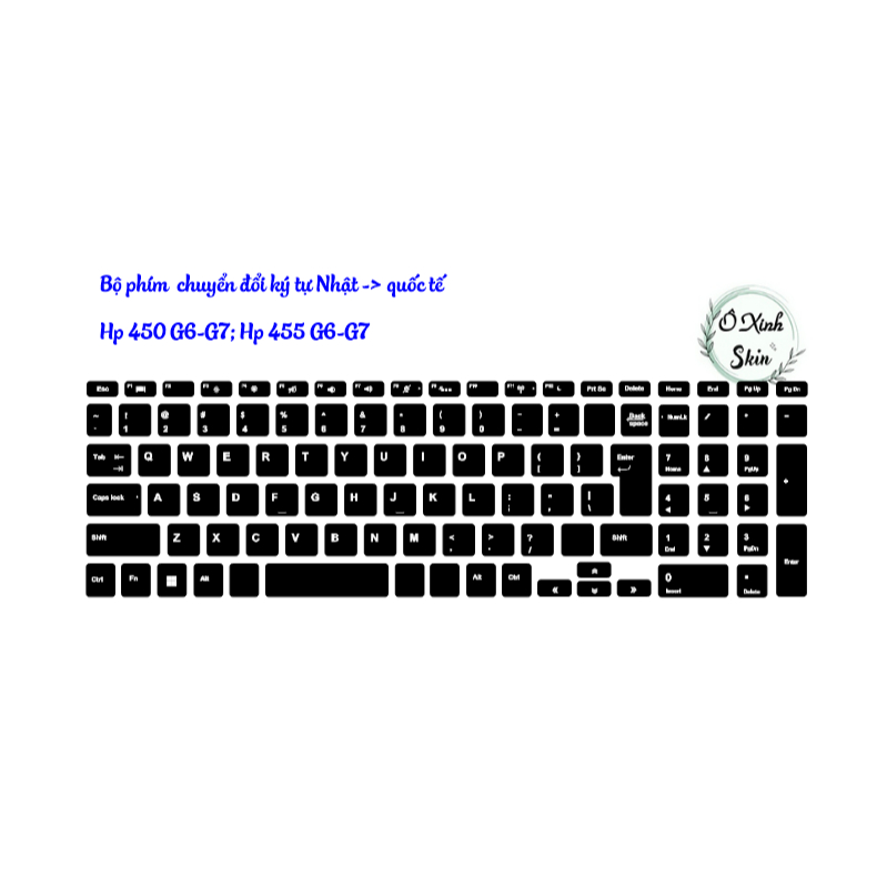 Bộ dán nút phím chuyển đổi ký tự Nhật sang US cho máy hp 450 G6-G7; 455 G6-G7