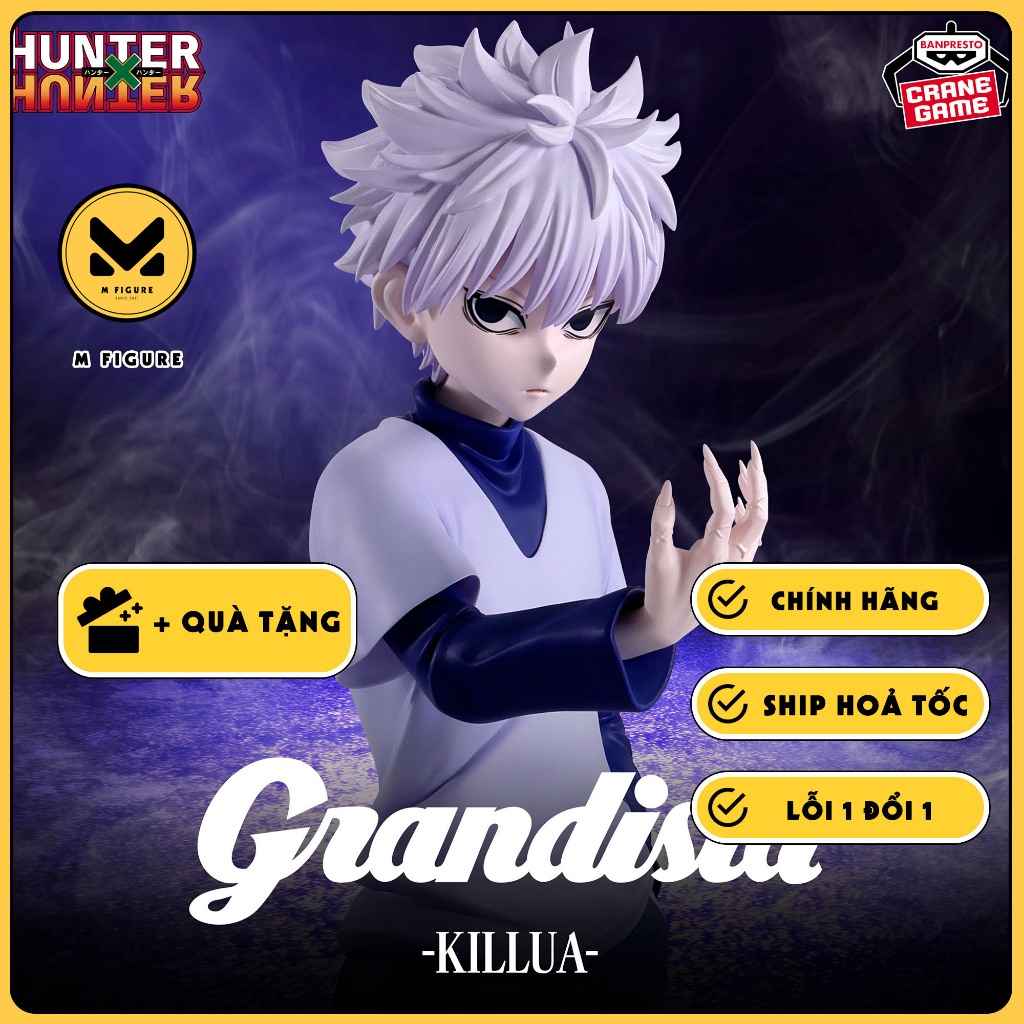 MÔ HÌNH Killua Zoldyck - Hunter × Hunter - Grandista (Bandai Spirits) FIGURE CHÍNH HÃNG