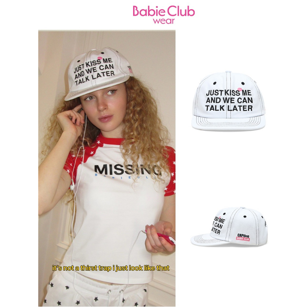 BABIE CLUB | Nón Lưỡi Trai CAPtion x Babie Club Kiss Me First Cap Uniex, Freesize