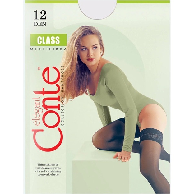 Tất đùi Conte Class 12 Den siêu dai, nhập khẩu chính hãng