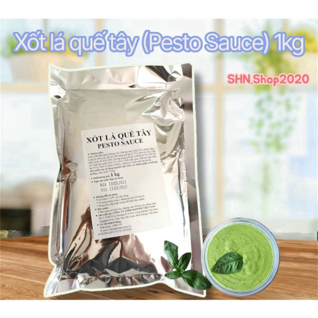 Xốt pesto lá quế tây Kewpie 1kg tiện lợi làm mì ý , pizza, salad, …