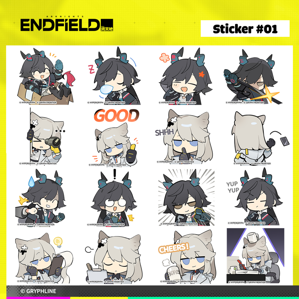Sticker Arknights Endfield - Hình dán các Operator