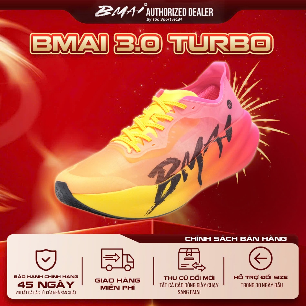 Giày BMAI | Giày Chạy Bộ Bmai 3.0 Turbo  XRML222 | Hàng Chính Hãng | Giày Tập Luyện Và Thi Đấu Chuyê