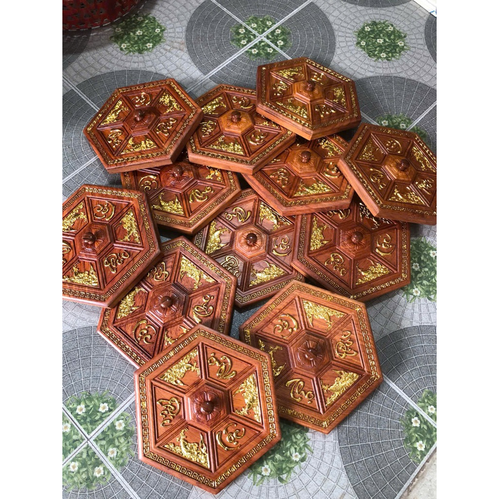 Khay bánh kẹo Tết Phúc Lộc Thọ, Khay mứt gỗ Hương đá (10/23/31 cm) - Hàng loại 1, khay đựng mứt Tết 