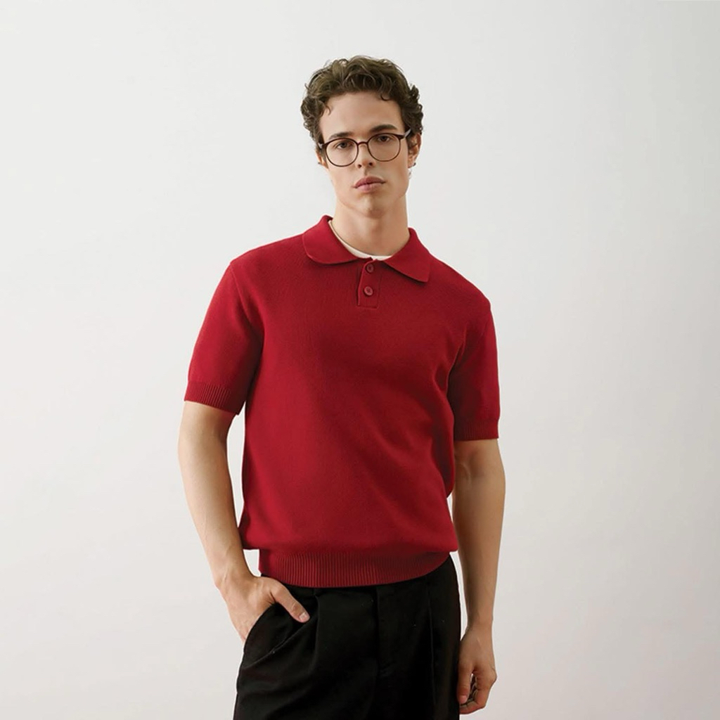 Áo polo len tay ngắn nam Form Fitted - ROUTINE 10F25KNI003