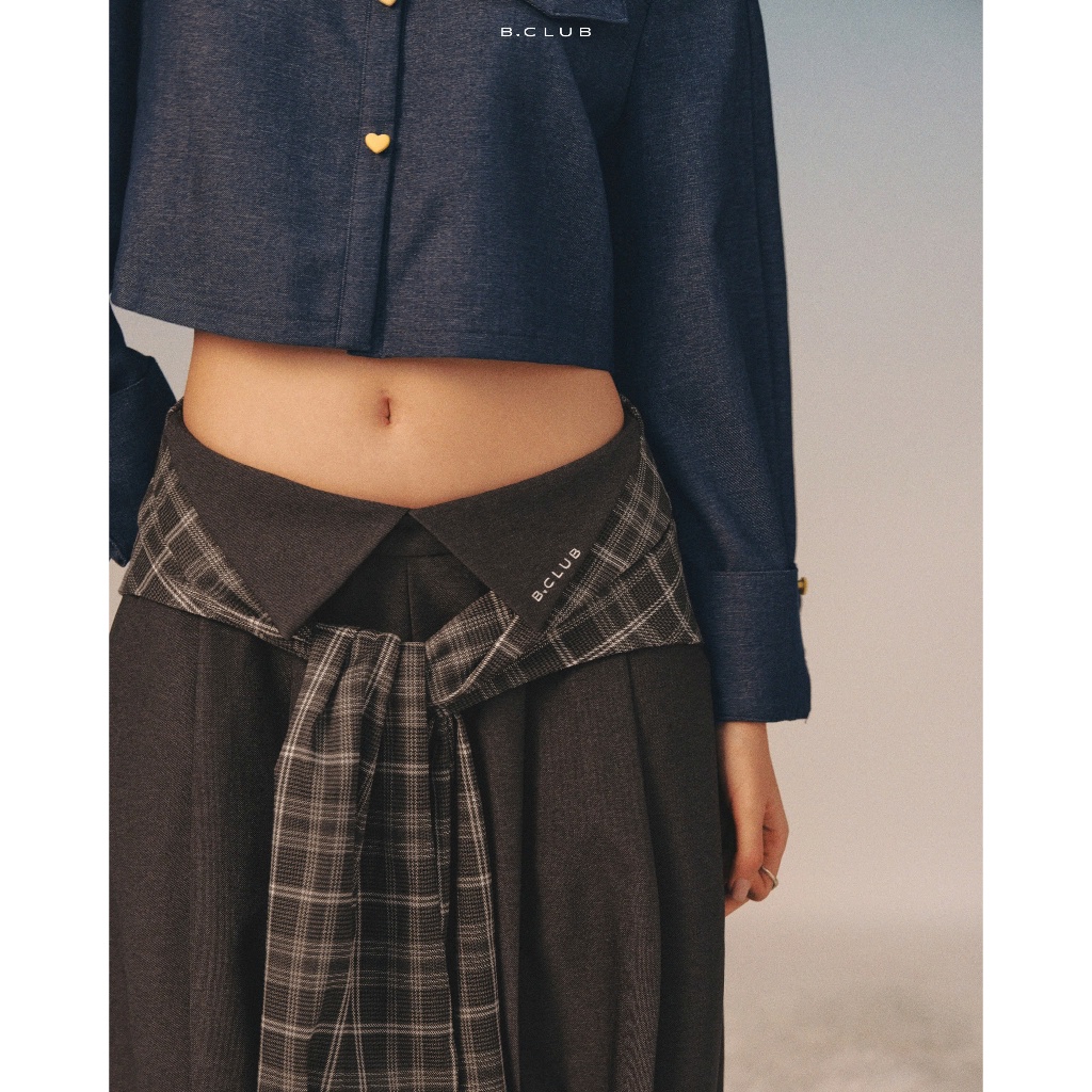 [ B.Club ] - " Checked Flap " - Đai quần  - Pk27