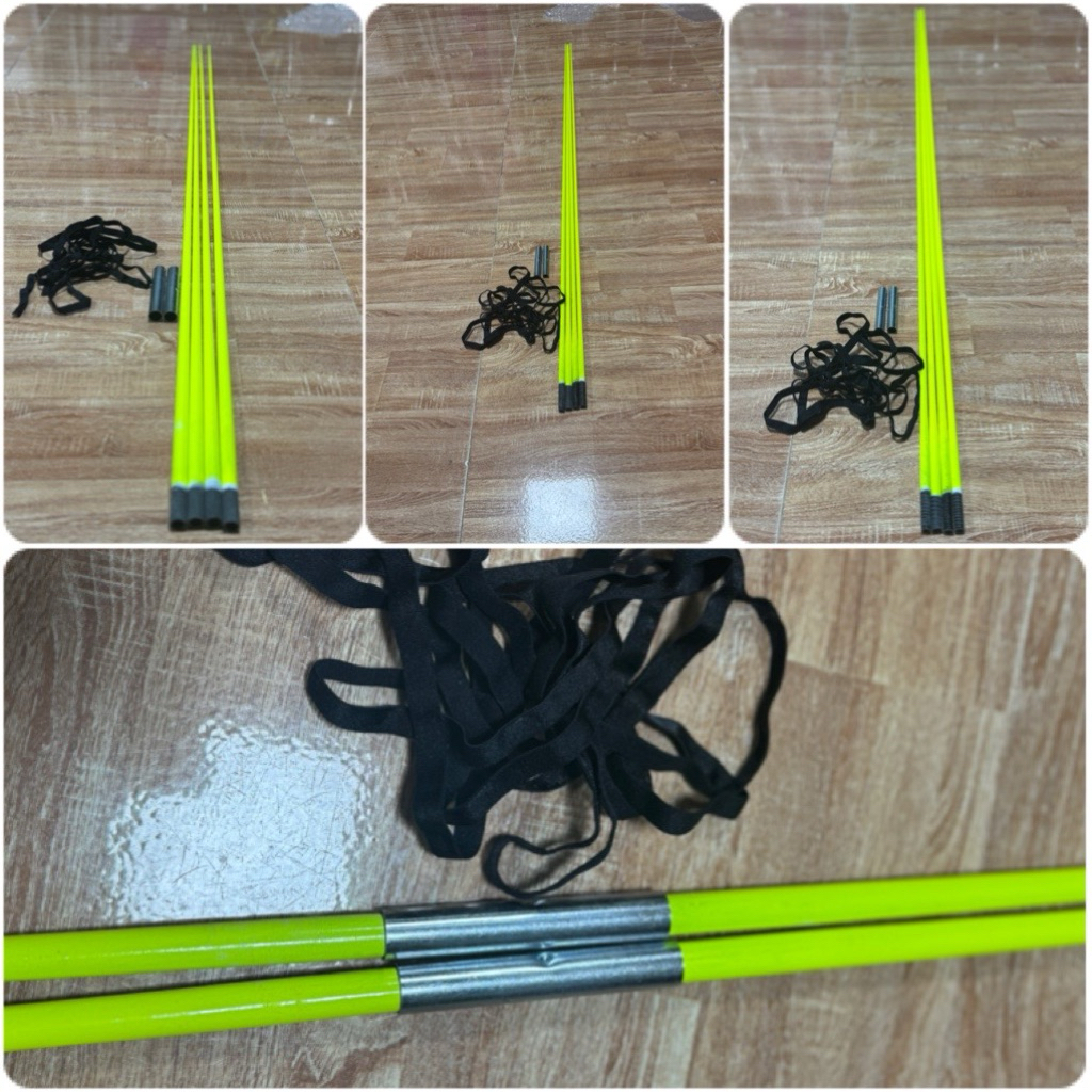 4 nan cacbon Xanh Chuối tặng kèm 2 pas & dây quấn làm Diều phụ kiện diều xuyên không