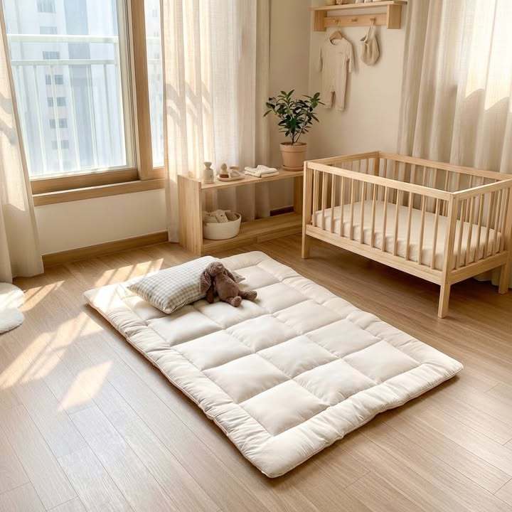 Nệm Topper Trải Đa Năng Mummim Kids Bumper Bed cotton, nệm tập bé tự ngủ, bé vui chơi, đệm đi học