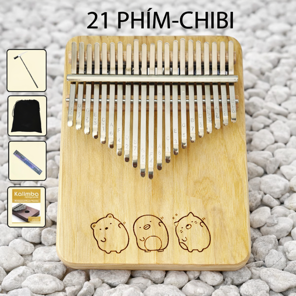 Đàn Kalimba Gỗ 21 Phím Triton GS21 Dễ Chơi Cho Người Mới