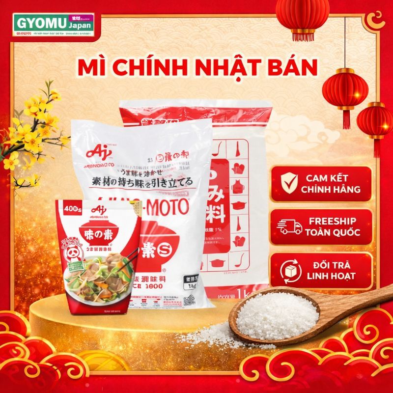 Mì chính Ajinomoto gói 1kg,bột ngọt Ajinomoto gói 1kg- Gyomu Japan