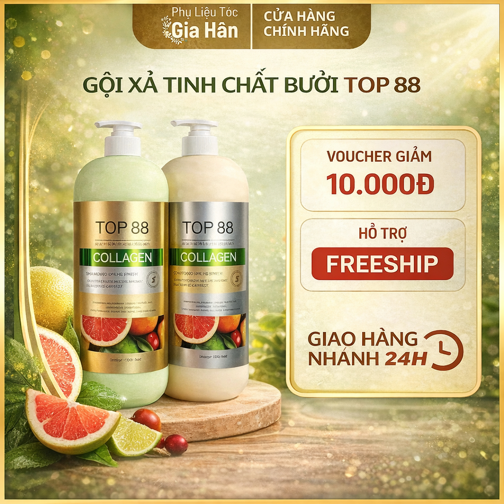 Gội xả tinh chất bưởi TOP88 ngăn ngừa gàu kích thích mọc tóc 800ml
