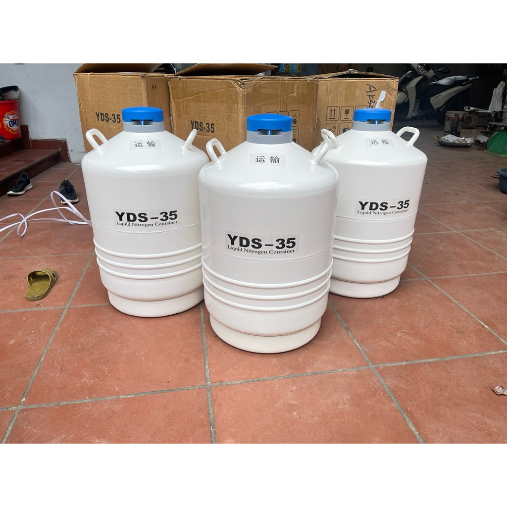 Bình chứa nito lỏng làm kem khói YDS35