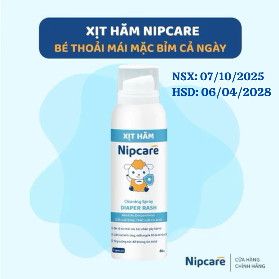 Xịt hăm Nipcare chai 80ml