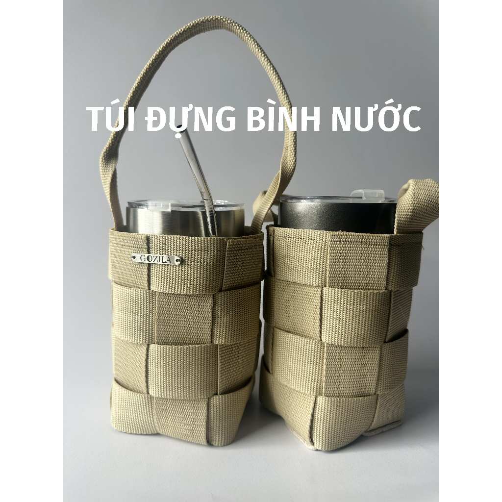 Túi Đựng Ly Giữ Nhiệt, Túi Đựng Bình Cốc Giữ Nhiệt Túi Vải Đựng Ly, Túi Đan Phong Cách