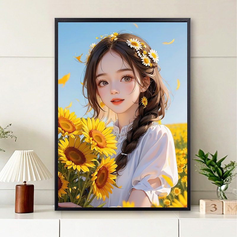 Khung Nhựa Để Bàn 30X40cm - Mặt Mica vừa khung tranh đính đá 30x40cm