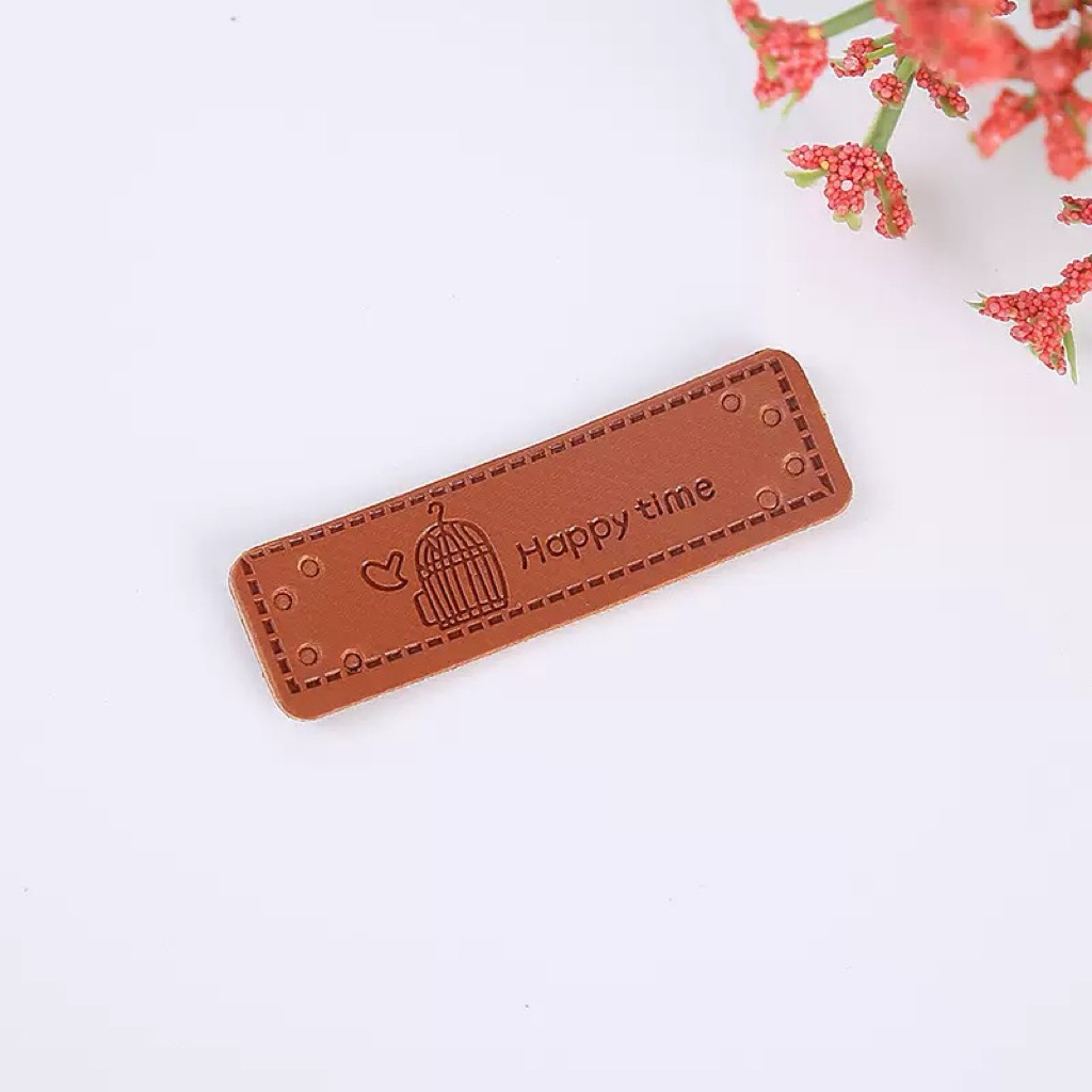 [Set 5 Tag] Tag Da In Chữ Handmade Dùng Trang Trí Khăn Choàng Cổ, Đồ Handmade