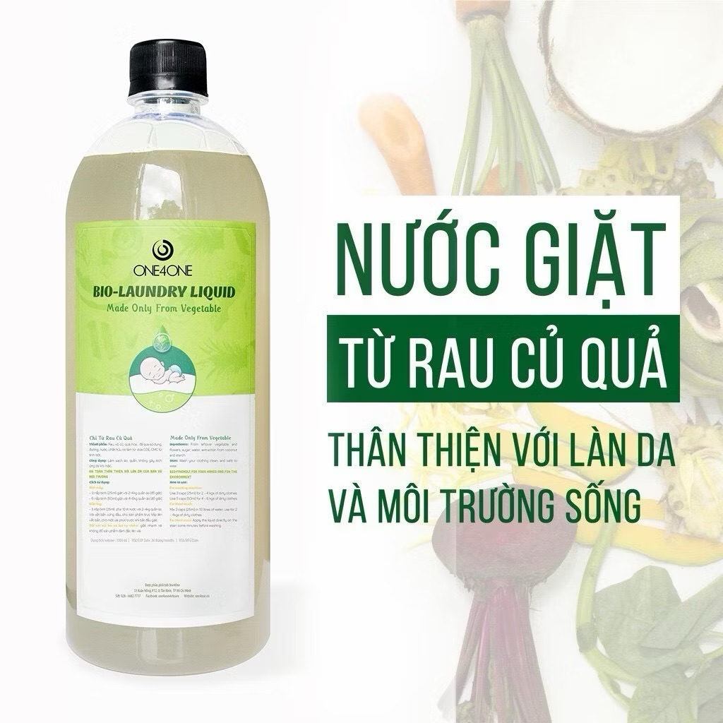 Nước giặt sinh học từ rau củ quả One4One - Bio Laundry Liquid