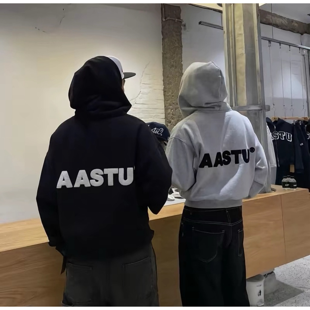 Áo AASTU LOGO HODIE ZIP Thêu Xù Ba Màu Đen / Xám / Xanh Navy (Newtag bọc)