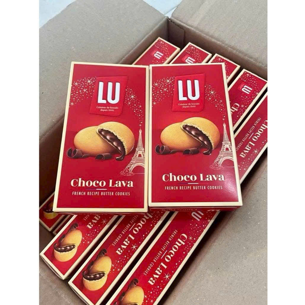 BÁNH QUY LU CHOCO LAVA 80G NHÂN CHẢY (HỘP 4 CÁI) BẢN QUÀ TẶNG LIMITED HÀNG HIẾM  combo 4 hộp