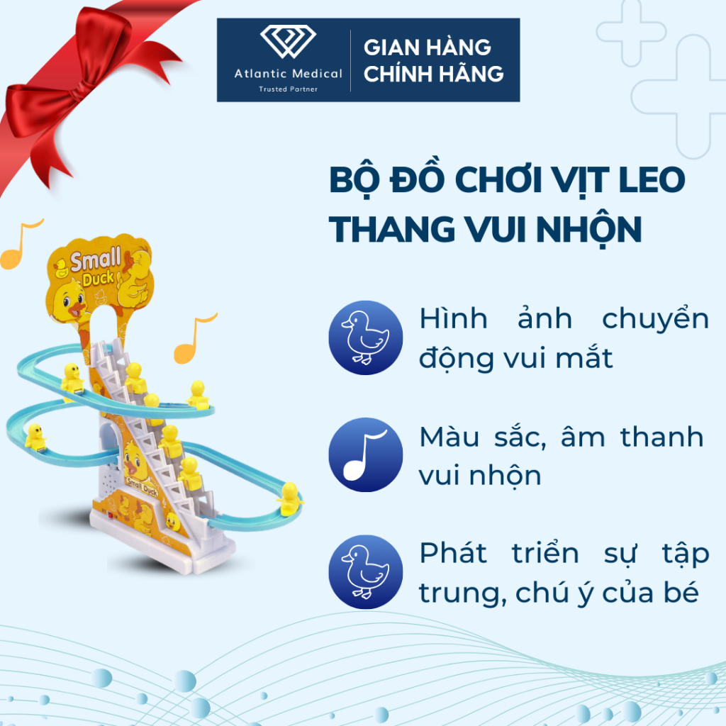 [Quà Tặng] Vịt Leo Thang Bộ Đồ Chơi Vui Nhộn Cho Bé Yêu