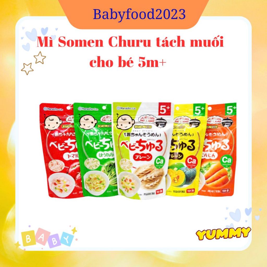 Mì Somen Churu Mewa Nhật bổ sung Canxi 5M+ (100g)