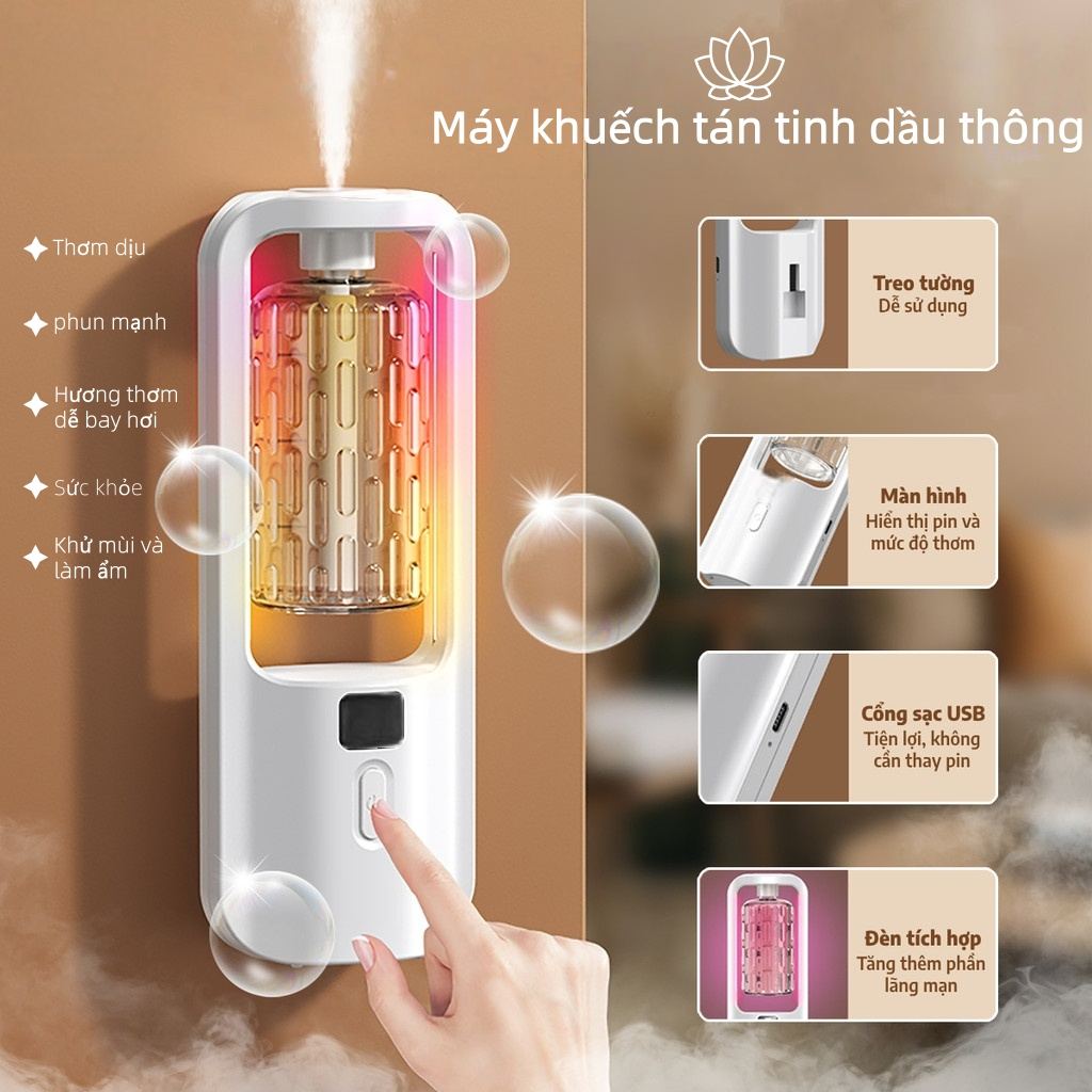 Máy phun tinh dầu, máy tạo độ ẩm yên tĩnh, máy khuếch tán tinh dầu, tỏa hương nhanh, hương thơm lâu.