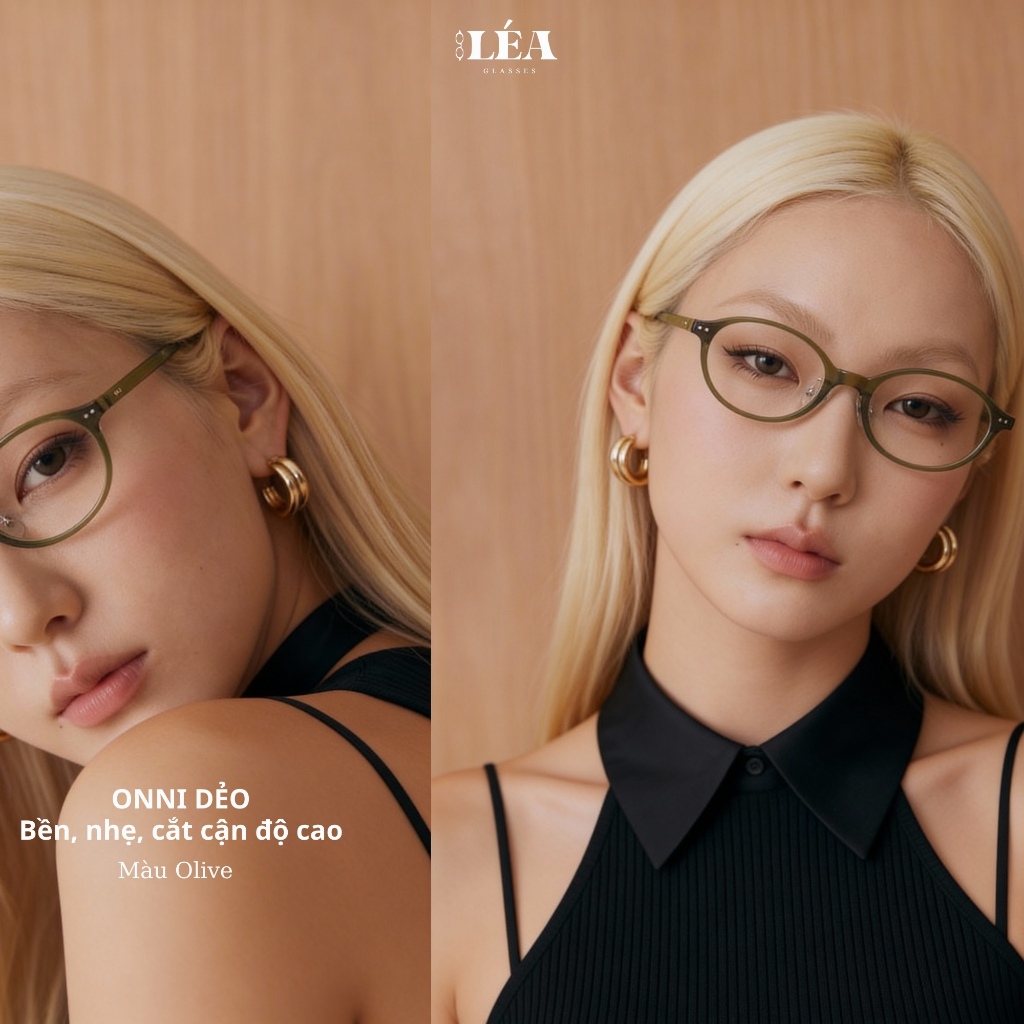 Kính mắt chuyên lắp cận ONNI - LÉAGLASSES chất liệu nhựa cao cấp Oval Y2K Bayonetta HOT TREND | BigBuy360 - bigbuy360.vn