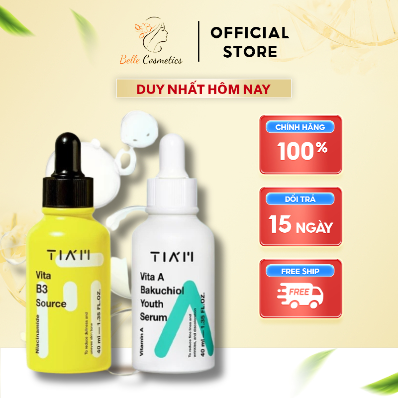 Serum TIA'M Dưỡng Sáng, Phục Hồi Cho Da Dầu Mụn, Nhạy Cảm Tia'm Vita B3 Source - Trẻ Hoá Da Serum Ti