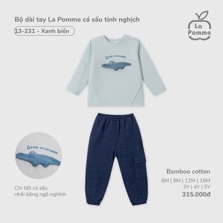 Bộ Dài Tay Phối Màu Sắc Thu Thơm Mát La Pomme cho bé Bíp Bíp House