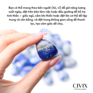 Đá LAPIS LAZULI là viên đá của trí tuệ và sự thật, giúp tăng sự sáng suốt, giao tiếp chân thành