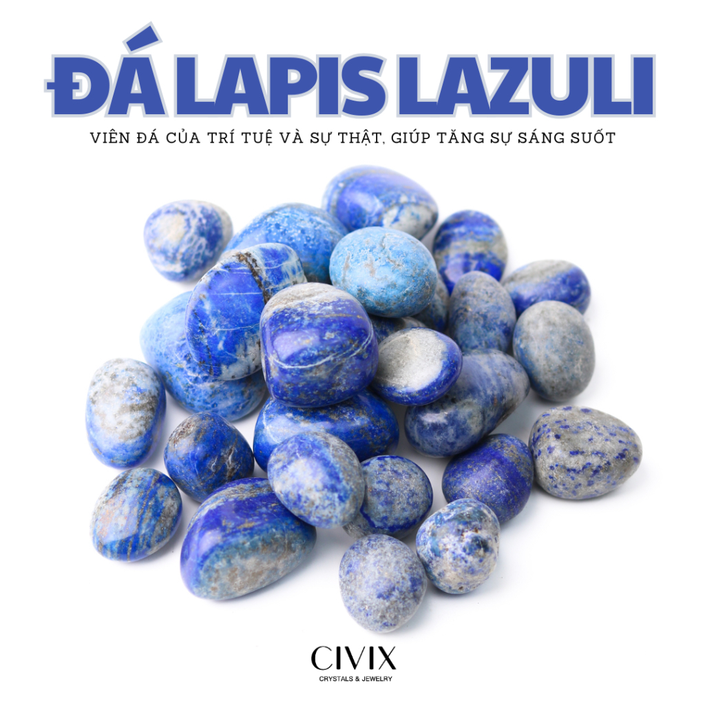Đá LAPIS LAZULI là viên đá của trí tuệ và sự thật, giúp tăng sự sáng suốt, giao tiếp chân thành