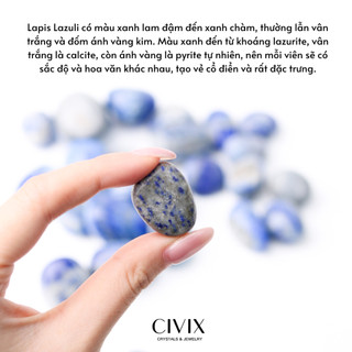 Đá LAPIS LAZULI là viên đá của trí tuệ và sự thật, giúp tăng sự sáng suốt, giao tiếp chân thành