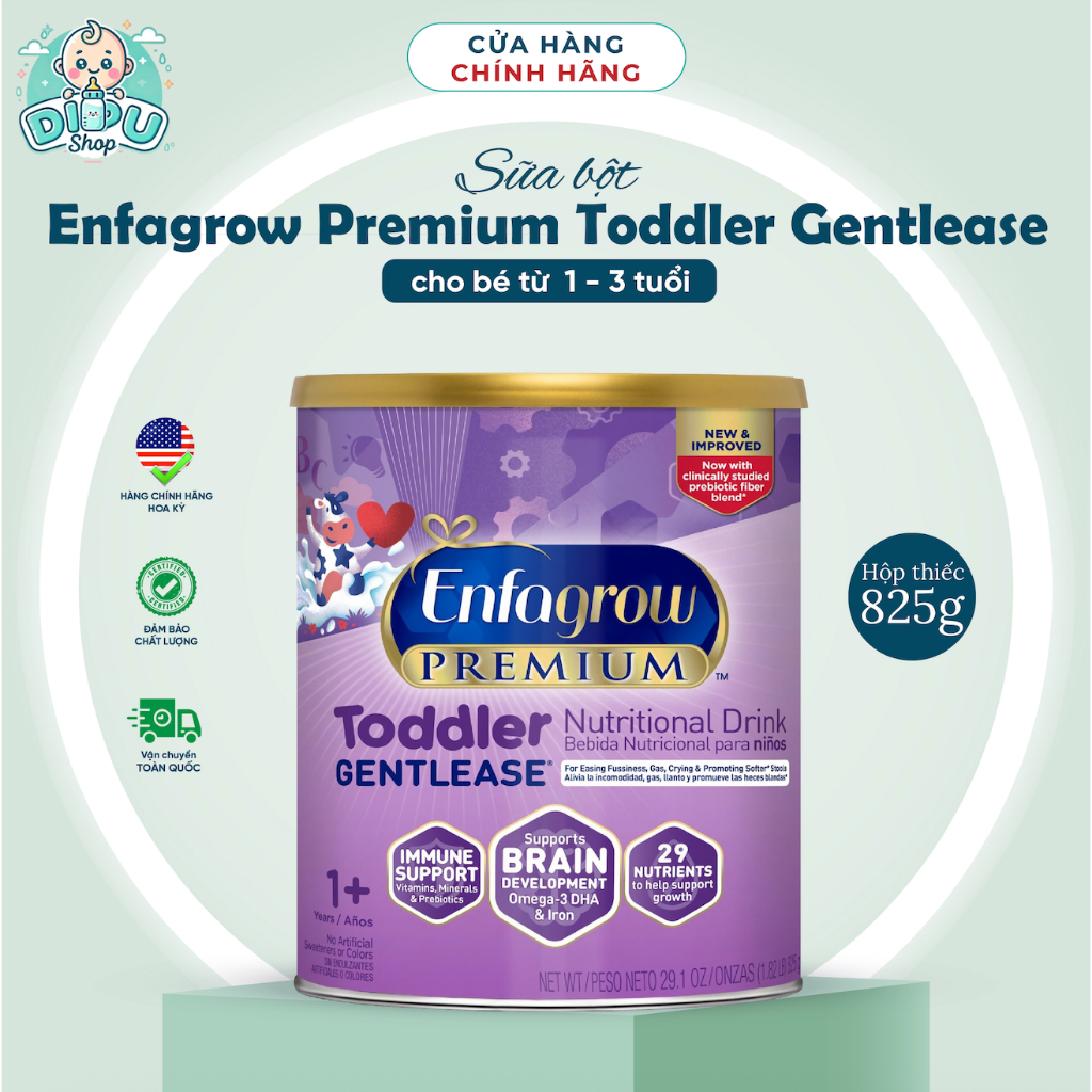 [DATE 2027] SỮA ENFAGROW PREMIUM TODDLER GENTLEASE 825G CHO BÉ TỪ 1-3 TUỔI