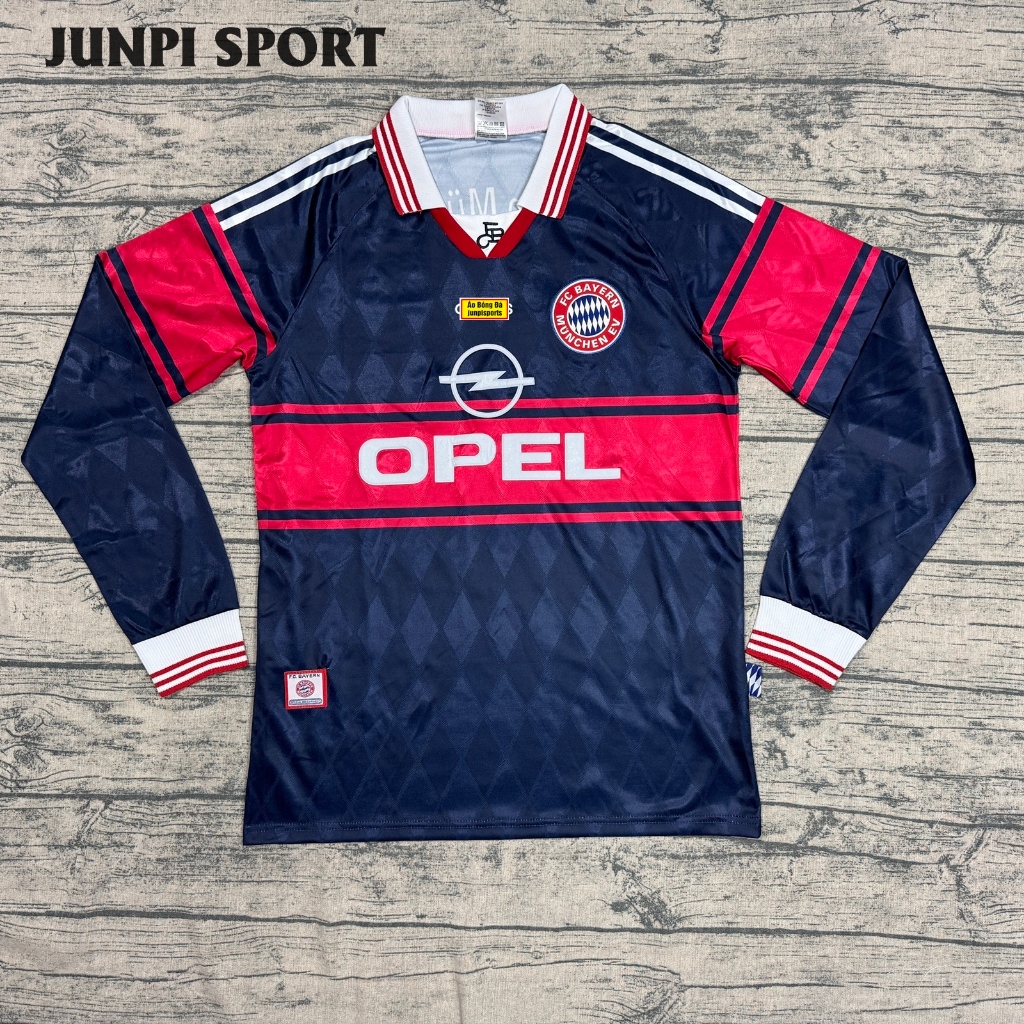 ÁO BÓNG ĐÁ DÀI TAY RETRO CÂU LẠC BỘ BAYERN MUNICH - BẢN 1997/1999 - HÀNG NK THÁI LAN CAO CẤP
