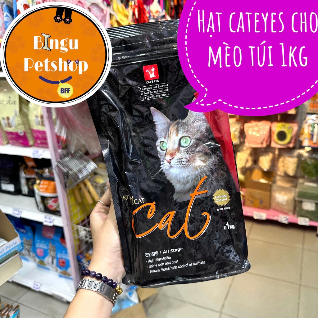 [TÚI SEAL 1KG] Thức ăn hạt Cateyes cho mèo mọi lứa tuổi