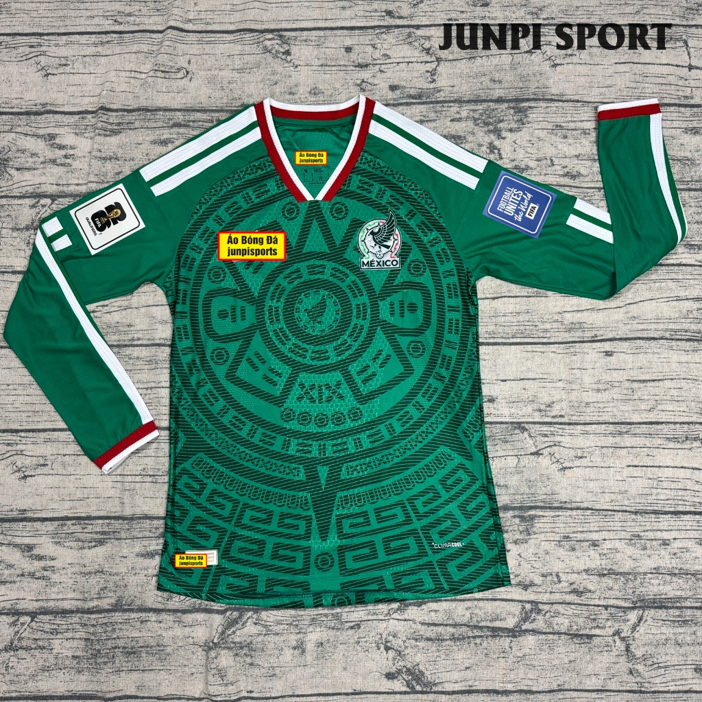 ÁO BÓNG ĐÁ DÀI TAY PLAYER ĐỘI TUYỂN MEXICO - BẢN 2026-HÀNG NK THÁI LAN CAO CẤP