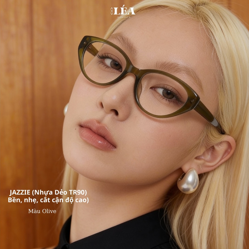 Kính mắt chuyên lắp cận JAZZIE - LÉAGLASSES mắt mèo nhựa dẻo TR90 cao cấp Y2K Bayonetta HOT TREND | BigBuy360 - bigbuy360.vn