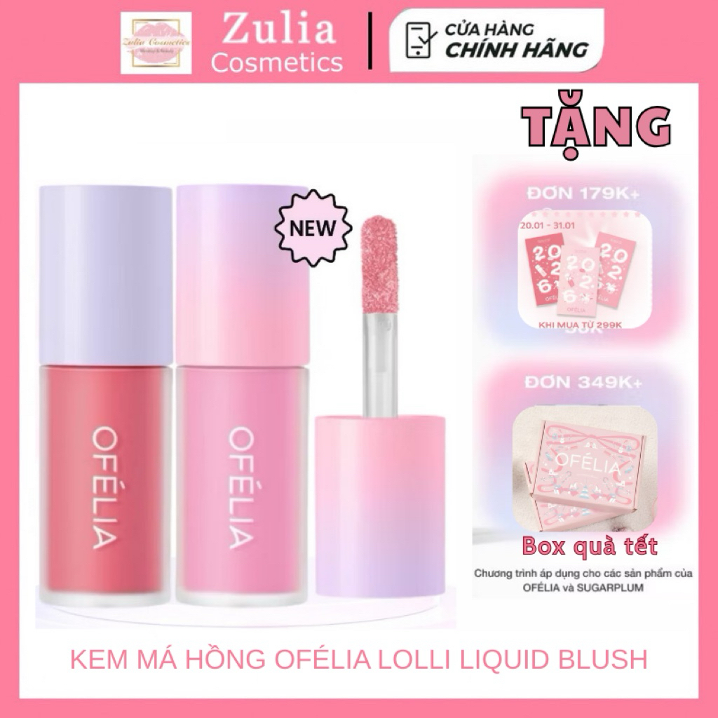 KEM MÁ HỒNG OFÉLIA LOLLI LIQUID BLUSH màu xinh Zulia Cosmetics